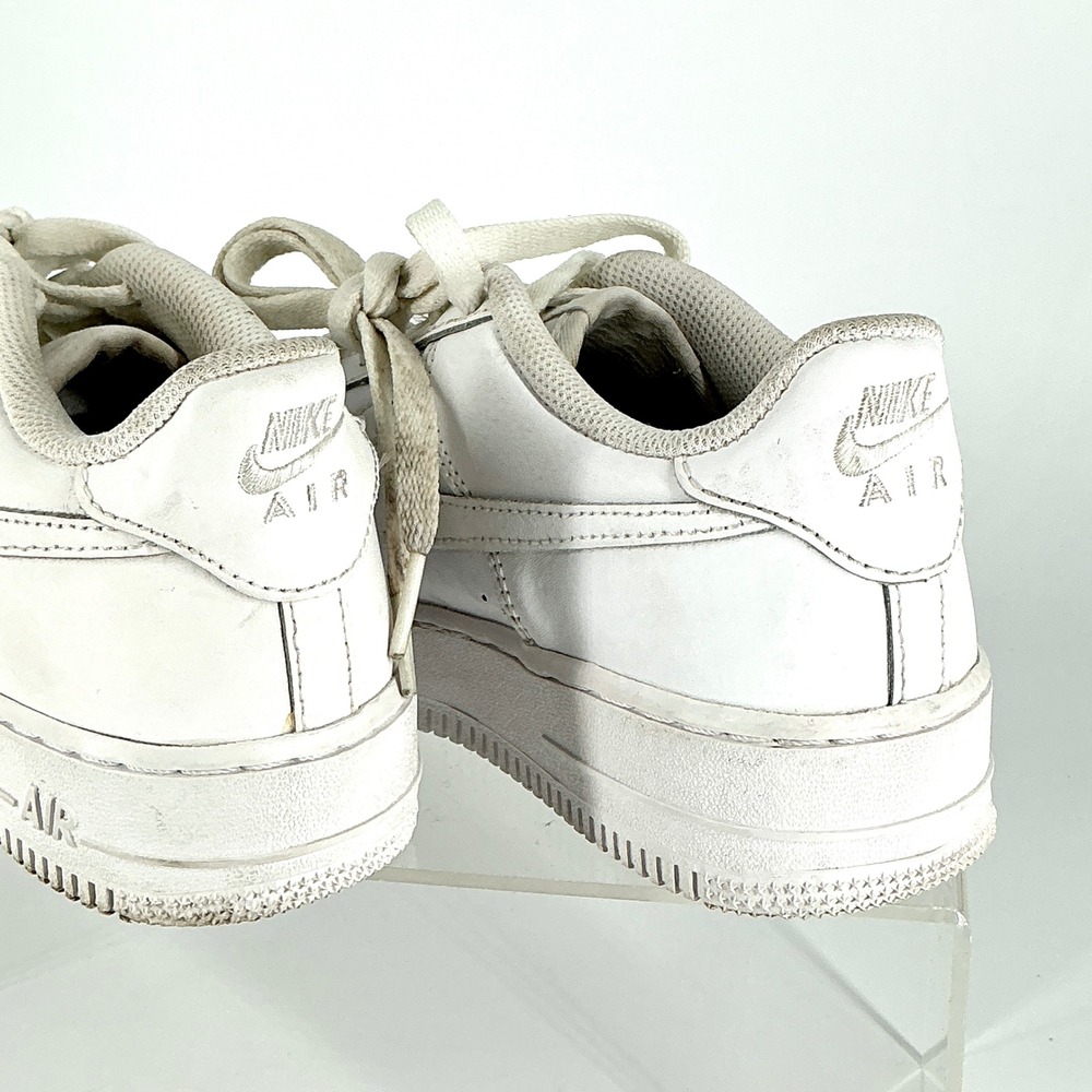 Nike Kids Size 6.5Y 6.5 Y Air Force 1 LE GS White Low Top Sneakers Shoes - Picture 5 of 8